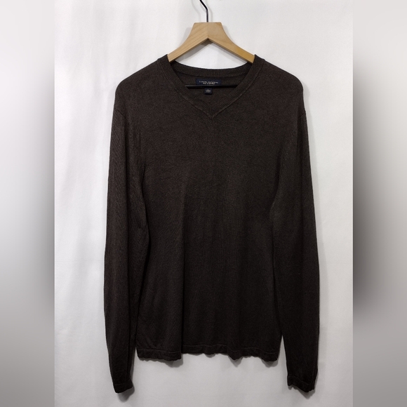 Banana Republic Other - Banana Republic Silk Cashmere Sweater Mens L Brown Office Career Retro Y2K